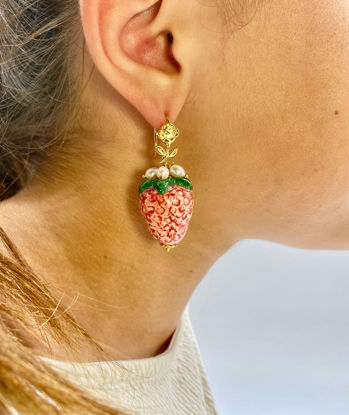 Picture of Cute Fruit Strawberry Drop Earrings