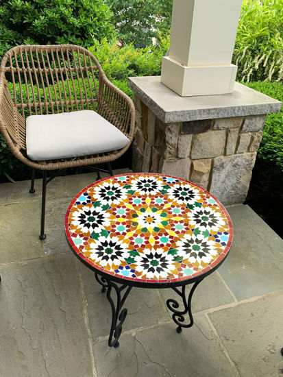 Picture of CUSTOMIZABLE Mosaic Table - Crafts Mosaic Table - Mosaic Table Art - Mid Century Mosaic Table - Handmade Coffee Table For Outdoor & Indoor | Crafted, Mid Century ,Mosaic Table | Moroccan Indoor - outdoor Coffee Table