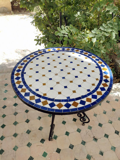 Picture of CUSTOMIZABLE Mosaic Table - Crafts Mosaic Table - Mosaic Table Art - Mid Century Mosaic Table - Handmade Coffee Table For Outdoor & Indoor | Handmade Mosaic Table For Outdoor & Indoor - Moroccan Style,Customizable