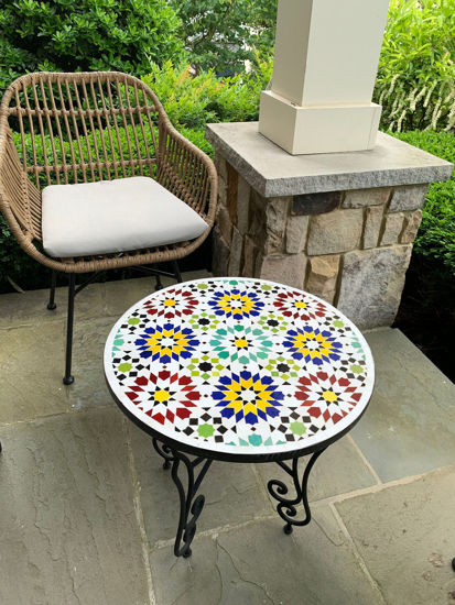 Picture of Handcrafted Mosaic Coffee Table - Side Table - Accent Table - Mid Century Modern Mosaic Decor - Fully Customizable | Handmade Mid Century Mosaic Coffee Table - Crafted Coffee Table