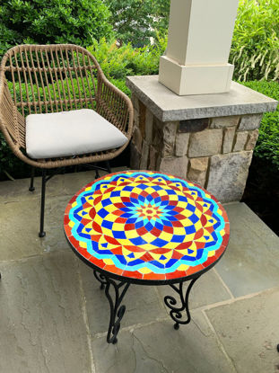 Picture of Mid Century Modern Mosaic Table - Crafts Mosaic Table - Mosaic Table Art - Mid Century Mosaic Table - Outdoor Handmade Coffee Table For | Mosaic Table | Handmade Mosaic Table For Outdoor & Indoor