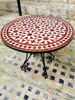 Picture of Burgundy Mosaic Table, Customizable Height Table For Outdoor And Indoor | Crafted Mosaic Table For Outdoor & Indoor- Moroccan Work