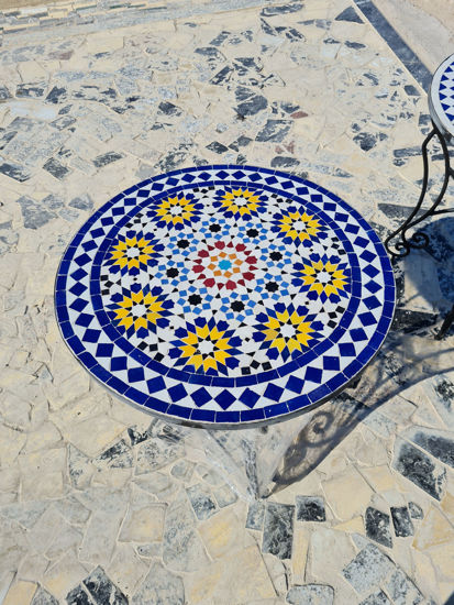 Picture of CUSTOMIZABLE Mosaic Table - Crafts Mosaic Table - Mosaic Table Art - Mid Century Mosaic Table - Handmade Coffee Table For Outdoor & Indoor | Customizable Crafted Mosaic Table For Outdoor & Indoor | Moroccan Table, Coffee Table