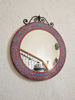 Picture of Engraved Mosaic Wall Mirror - Wall Mirror - Hanging Round Wall / Floor Mirror - Indoors & Outdoors Mirror -Home Decor