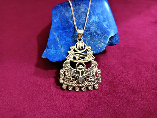 Picture of Filigree 9K Gold King Tut Necklace Jewelry