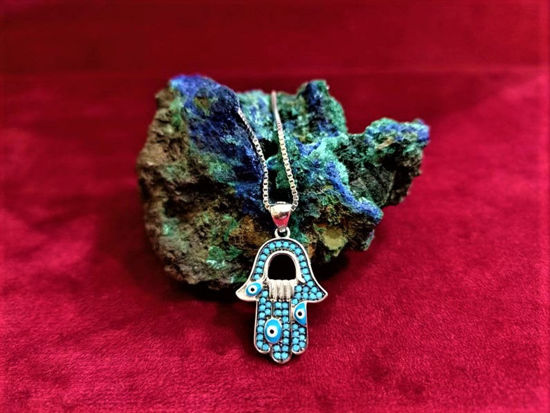Picture of Hamsa Protection Good Luck Pendant Necklace