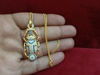 Picture of 18K Gold Filled Sterling Silver Egyptian Winged Scarab Ankh Necklace