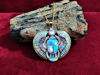 Picture of Gold Opal Winged Scarab Necklace, Real Gold Scarab Pendant, Scarab Jewelry