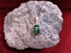 Picture of Beautiful Egyptian Scarab Necklace, Malachite Scarab Necklace, Scarab Beetle Pendant , Sterling Silver Scarab Jewelry