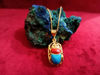 Picture of Sterling Silver 18K Gold Filled Scarab Necklace