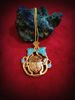 Picture of 18k Gold filled sterling Silver Scarab Lotus flower Necklace