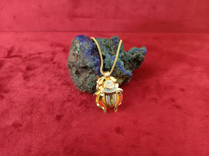 Picture of Egyptian Beautiful 18K Gold Filled Sterling Silver Scarab Necklace
