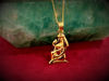 Picture of Gold Isis Holding Lotus Flower Necklace