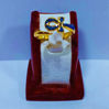 Picture of Sparkle Blue Opal Gold Ankh For Eternity Ring