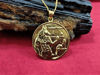 Picture of Old Silver Gold Filled Anubis Coin Necklace