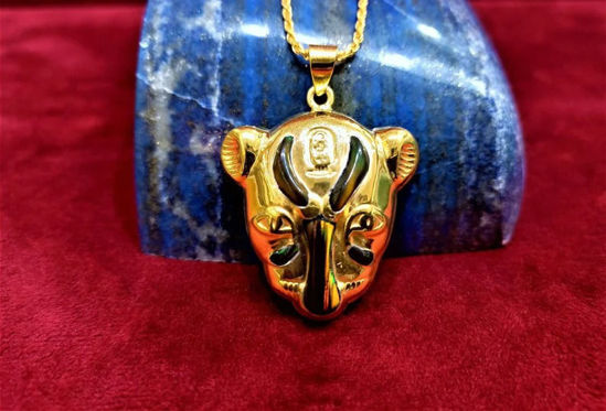 Picture of Gold Opal Sekhmet The lioness Necklace