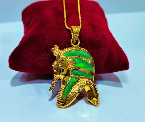 Picture of Gold Opal Pharaoh Head Necklace