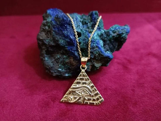 Picture of Gold Silver Pyramid Pendant