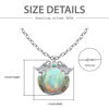 Picture of Sterling Silver Wadjet Bennu Amulet Opal Necklace