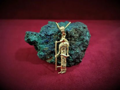 Picture of Goddess Sekhmet The healer Gold Necklace, Sekhmet Jewelry