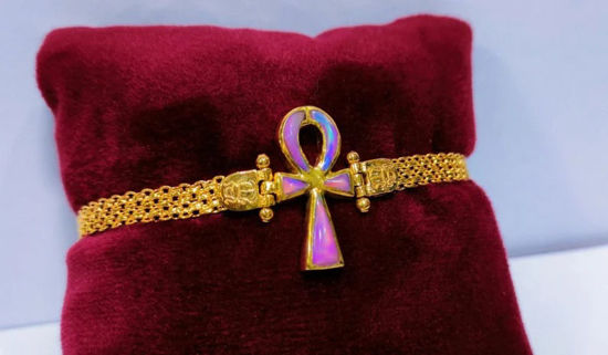 Picture of Gold Opal Ankh Bracelet