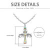 Picture of Sterling Silver Ankh Scarab Eye Of Horus Opal Necklace