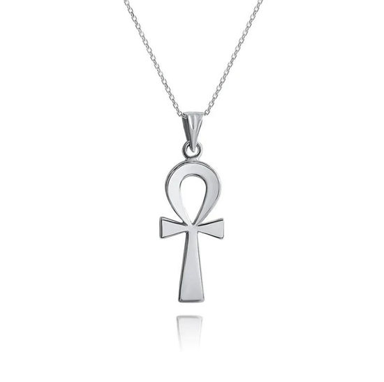 Picture of Sterling Silver Ankh Key Of Life Necklace Ancient Egyptian Amulet