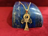 Picture of Filigree Gold Winged Ankh Nefertiti Necklace