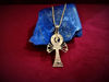 Picture of Filigree Gold Winged Ankh Nefertiti Necklace