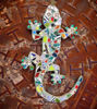 Picture of Colorful Mosaic Gecko Wall Art – Handmade Lizard & Salamander Reptile Decor for Indoors & Outdoors
