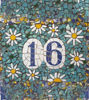 Picture of Custom made mosaic house number; inspirational mosaic house number; tailor made mosaic house number; Portuguese tile mosaic house number