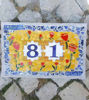 Picture of Custom made mosaic house number; inspirational mosaic house number; tailor made mosaic house number; Portuguese tile mosaic house number
