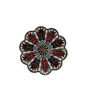 Picture of Set of 4 Ceramic Coasters - Handcrafted Multi-colored Turkish Ceramic Coasters with Flower Motifs