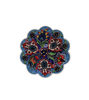 Picture of Set of 4 Ceramic Coasters - Handcrafted Multi-colored Turkish Ceramic Coasters with Flower Motifs