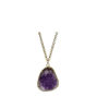 Picture of Raw Amethyst Pendant With Chain Blue Semi-precious Stone Pendant Necklace Artisan Made Handmade Gifts For Her