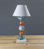 Picture of Totem lamp with turquoise flowers