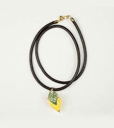 Picture of Leather necklace with lemon