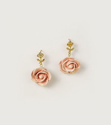 Picture of Earrings with pink rose