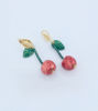 Picture of Handmade Cherry Stone Ceramic Gold-Plated Earrings