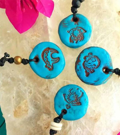 Picture of Sacred Totem animals adjustable unisex waterproof necklace, protective amulet, Native necklace, Tribal Choker, Sacred Animal, Amulet choker