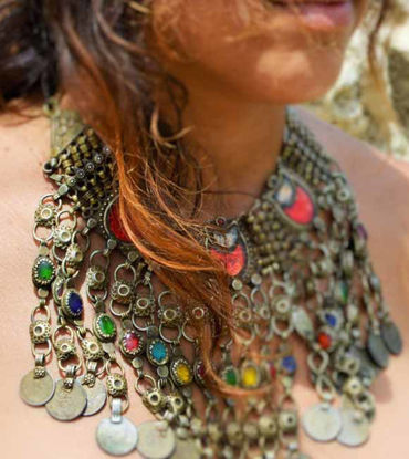 Picture of Rare Vintage Boho Nomad Necklace – 1940s Ethnic Tribal Choker, Handcrafted in Andalusia