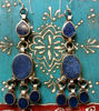 Picture of Stunning Handmade Long Afghan Lapis Earrings with Solid Sterling Silver Hooks