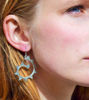 Picture of Silver tribal earrings ,inspired by ancient jewellery, spiral earrings, filigree earrings, boho jewellery