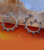Picture of Silver tribal earrings ,inspired by ancient jewellery, spiral earrings, filigree earrings, boho jewellery