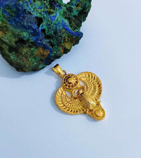 Picture of Royal Winged Scarab Gold Filled Pendant