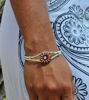 Picture of Solid Silver Beautiful Inlaid Shell Adjustable Bracelet