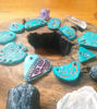 Picture of Turquoise Ceramic Tribal Charms and Pendants - Set of 10
