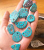 Picture of Turquoise Ceramic Tribal Charms and Pendants - Set of 10