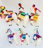 Picture of Christmas Tree Llama Ornaments – Set of 6 Handmade Peruvian Folk Art, Colorful Wool Decorations