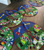 Picture of Nativity Scene Applique Arpillera Skirt Christmas • Handmade Tree Skirt